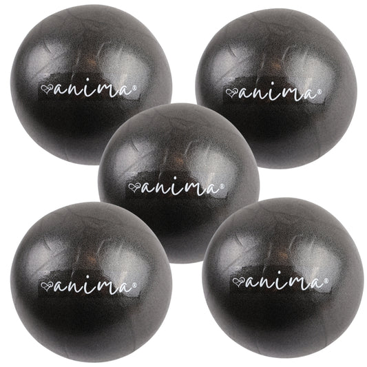 5 Stk. Pilates Bolde Sorte, 25 Cm - ANIMA