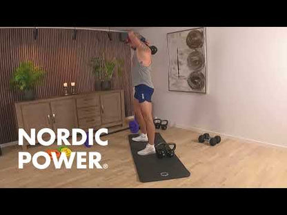 Kettlebell 18 kg. Støbejern og Vinyl - NORDIC POWER