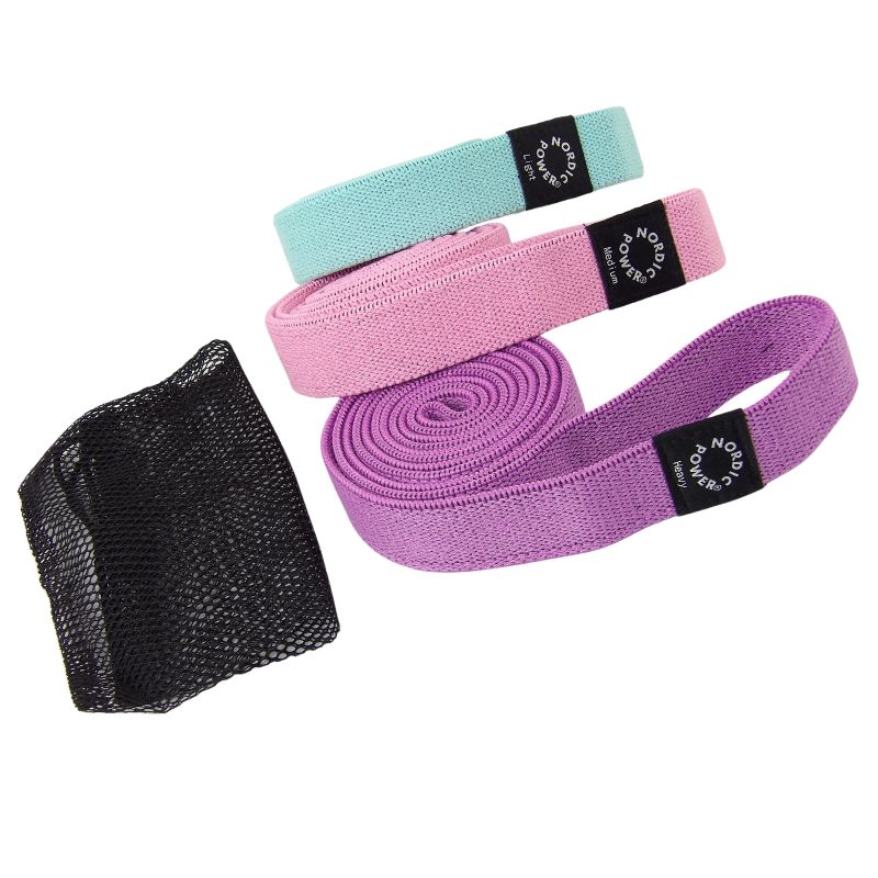 Strength Bands 3 pk. Lilla, Pink, Turkis - NORDIC POWER