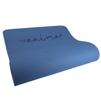 Yogamåtte TPE, Mørkeblå / Lyseblå 6 mm - ANIMA