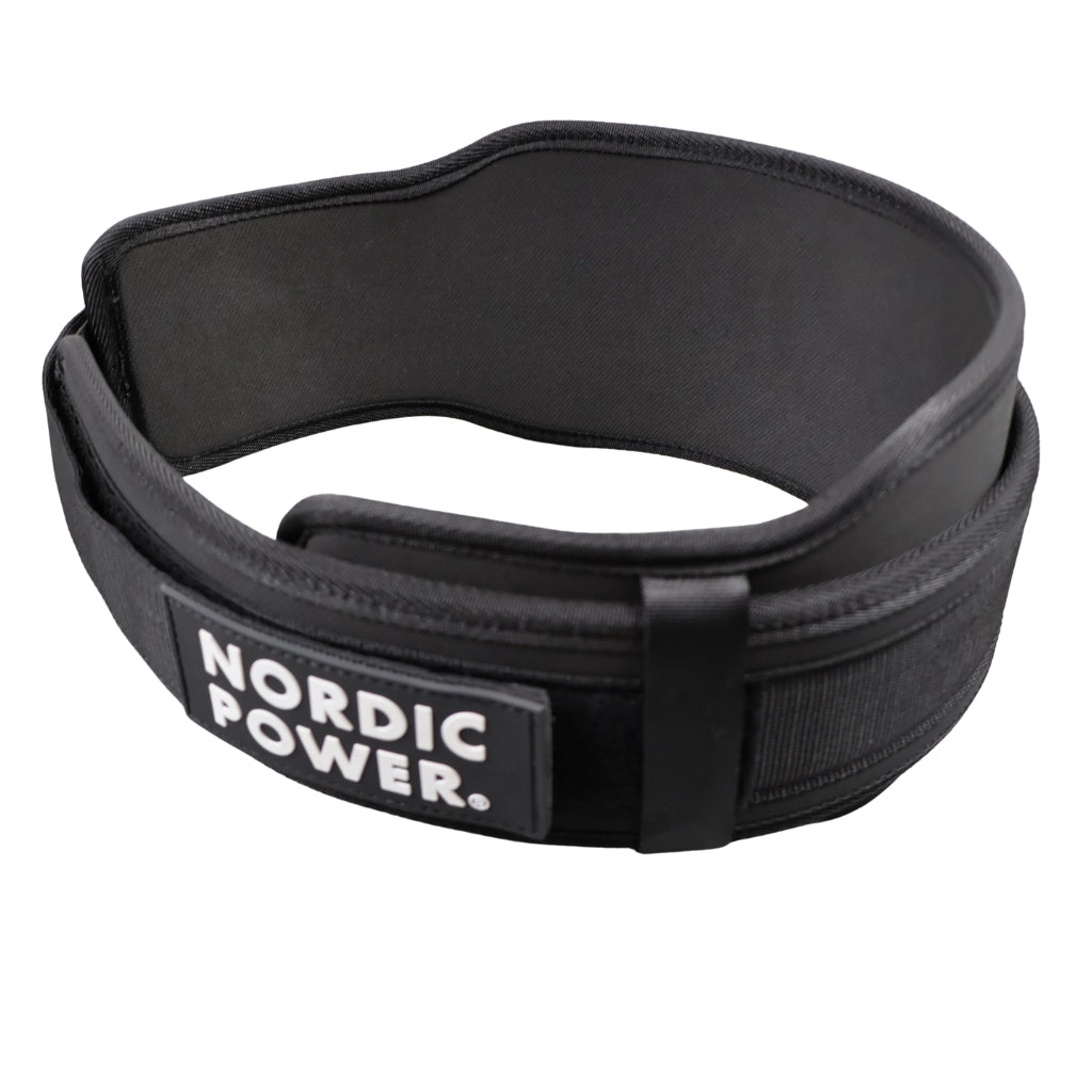 Træningsbælte super let, Large, Sort - NORDIC POWER