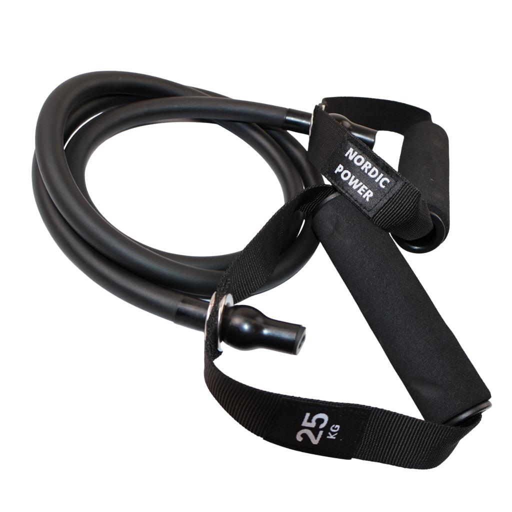 Træningselastikker med håndtag, 3 pk. Exertubes i Latex - NORDIC POWER