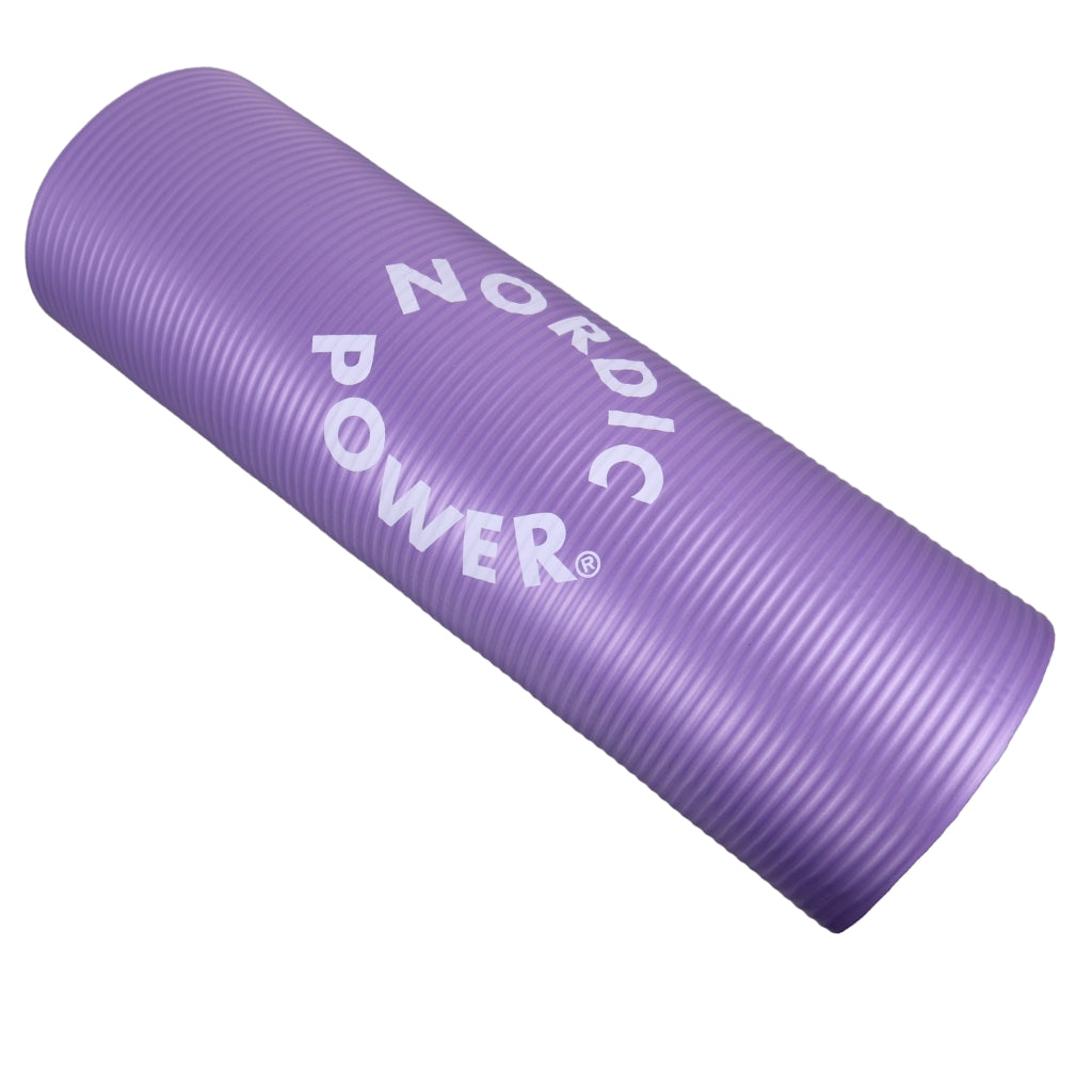 Træningsmåtte Lilla 1.5 cm Tyk - NORDIC POWER - TILBUD