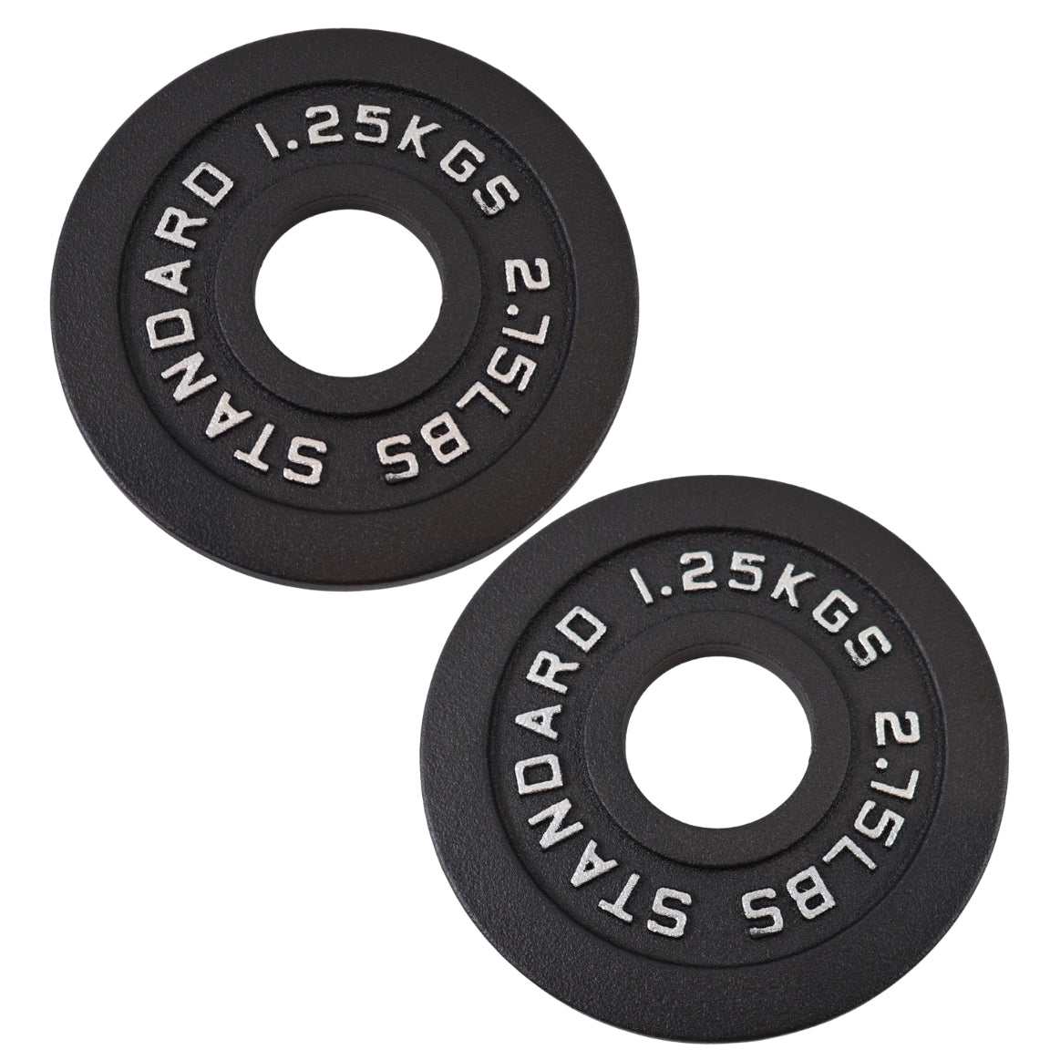 2 x Vægtskive 1,25 kg sort støbejern Ø50 - NORDIC POWER