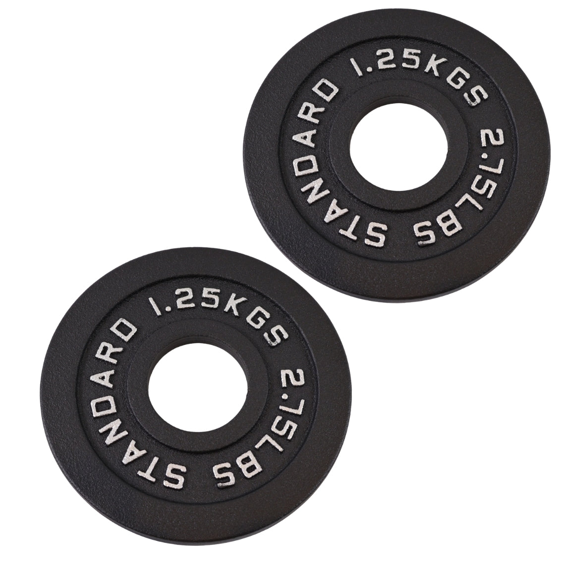 2 x Vægtskive 1,25 kg sort støbejern Ø50 - NORDIC POWER