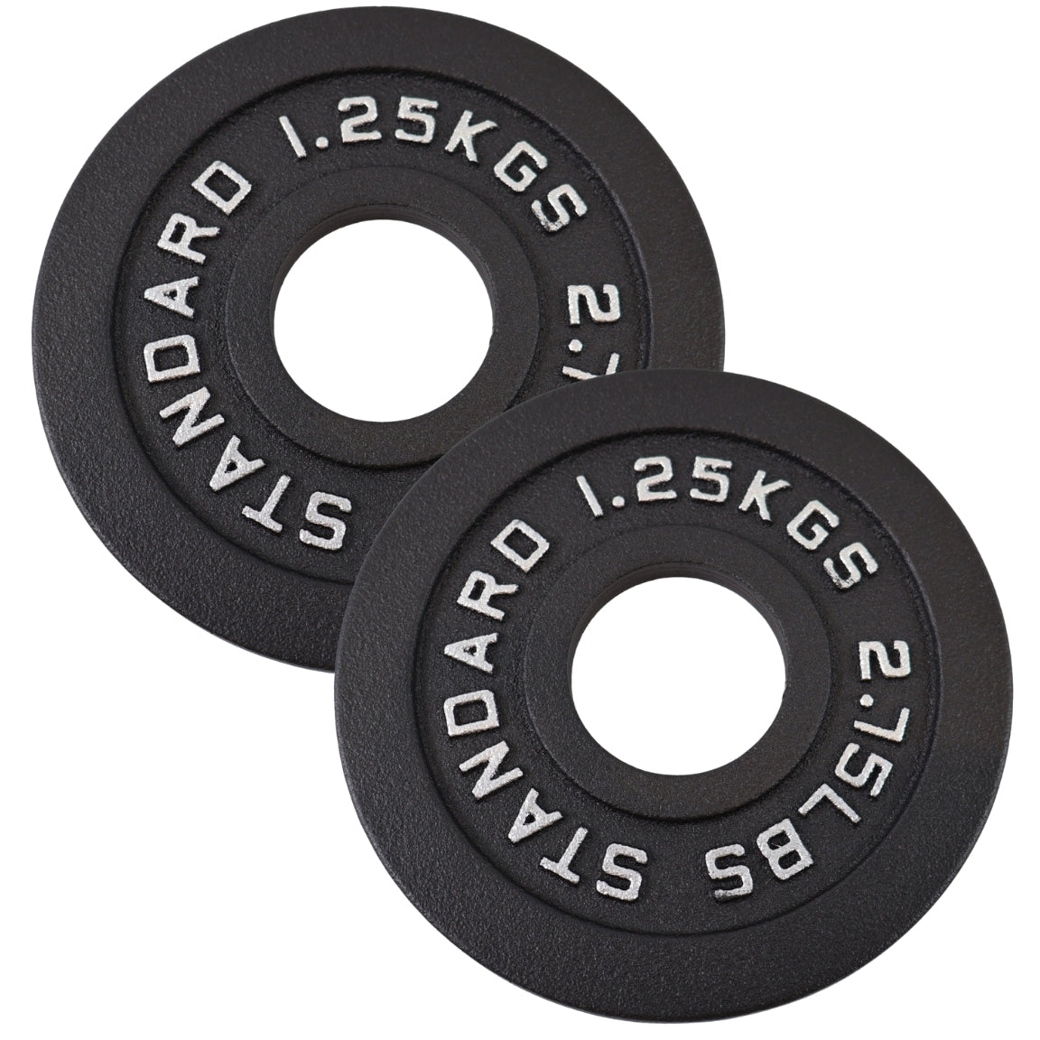 2 x Vægtskive 1,25 kg sort støbejern Ø50 - NORDIC POWER