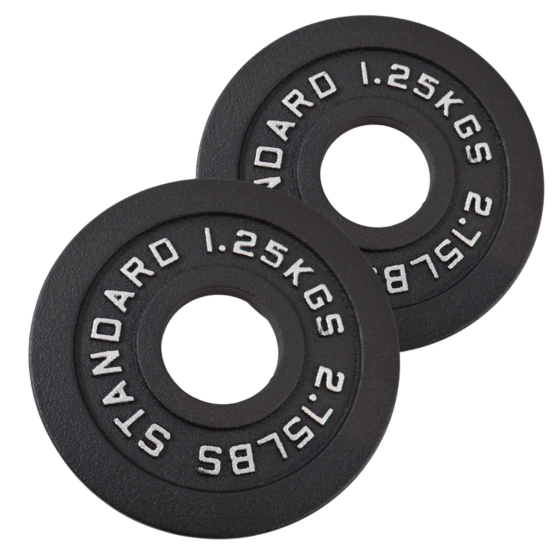 2 x Vægtskive 1,25 kg sort støbejern Ø50 - NORDIC POWER