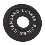 2 x 1,25 Kg. Vægtskive Sort Metal - Ø50 mm - NORDIC POWER