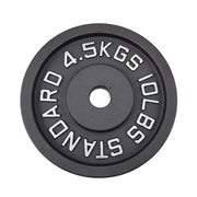 Vægtskive 4,5 kg, Sort Metal, Ø30 mm - NORDIC POWER - Restparti