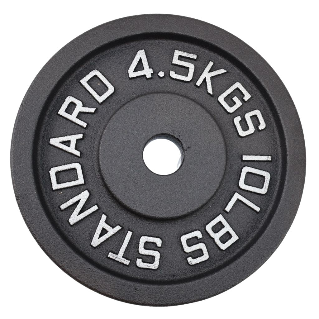 Vægtskive 4,5 kg, Sort Metal, Ø30 mm - NORDIC POWER - Restparti