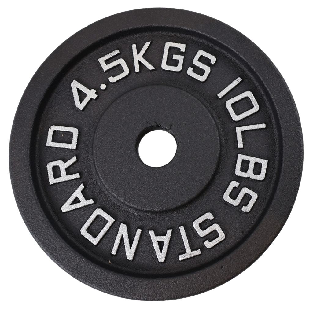 Vægtskive 4,5 kg, Sort Metal, Ø30 mm - NORDIC POWER - Restparti