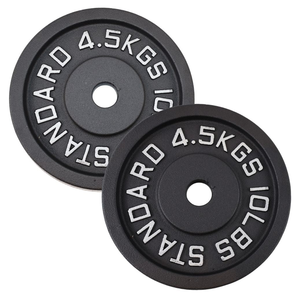 2 x 4,5 kg, Vægtskivesæt, Sort Metal, Ø30 mm - NORDIC POWER - Restparti