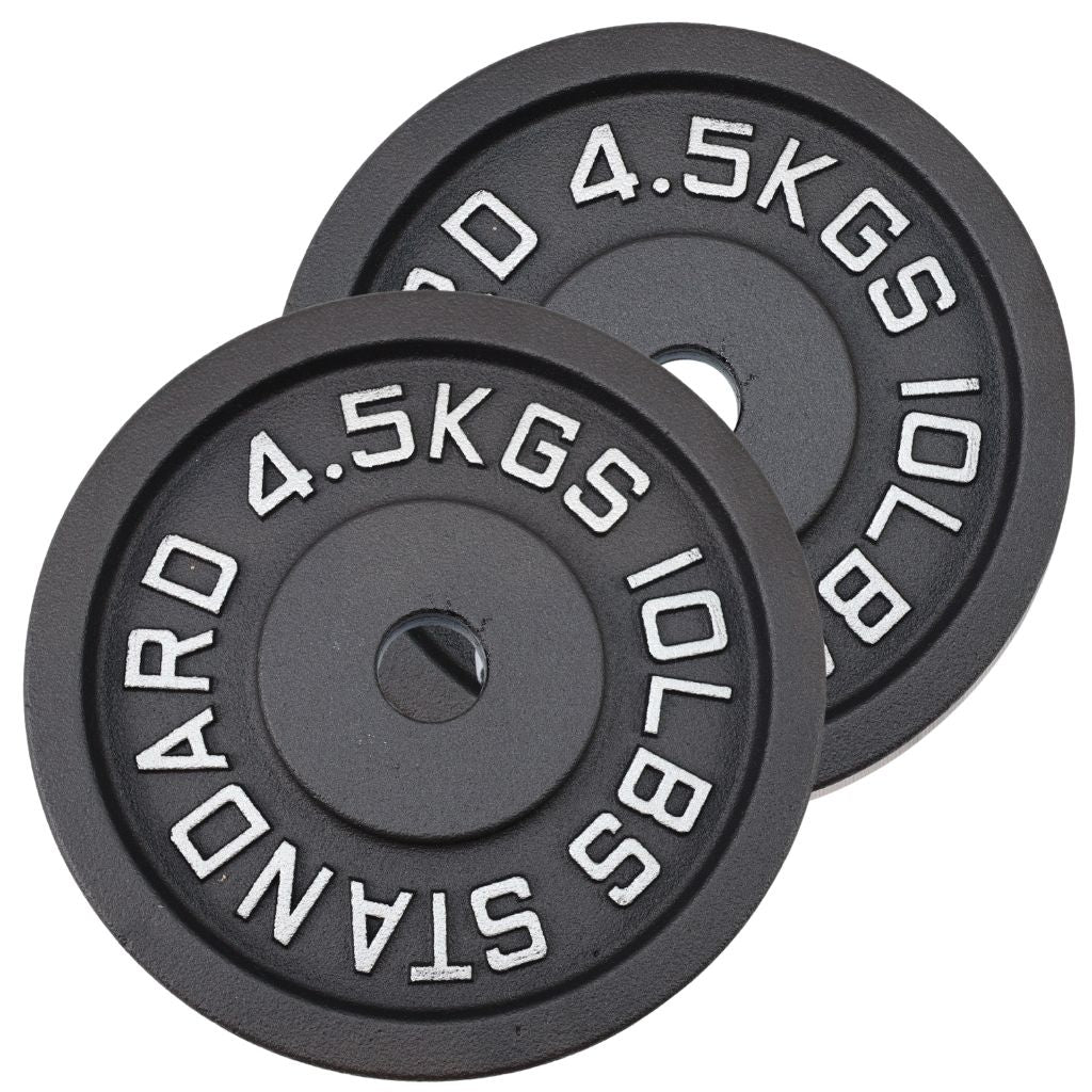 2 x 4,5 kg, Vægtskivesæt, Sort Metal, Ø30 mm - NORDIC POWER - Restparti