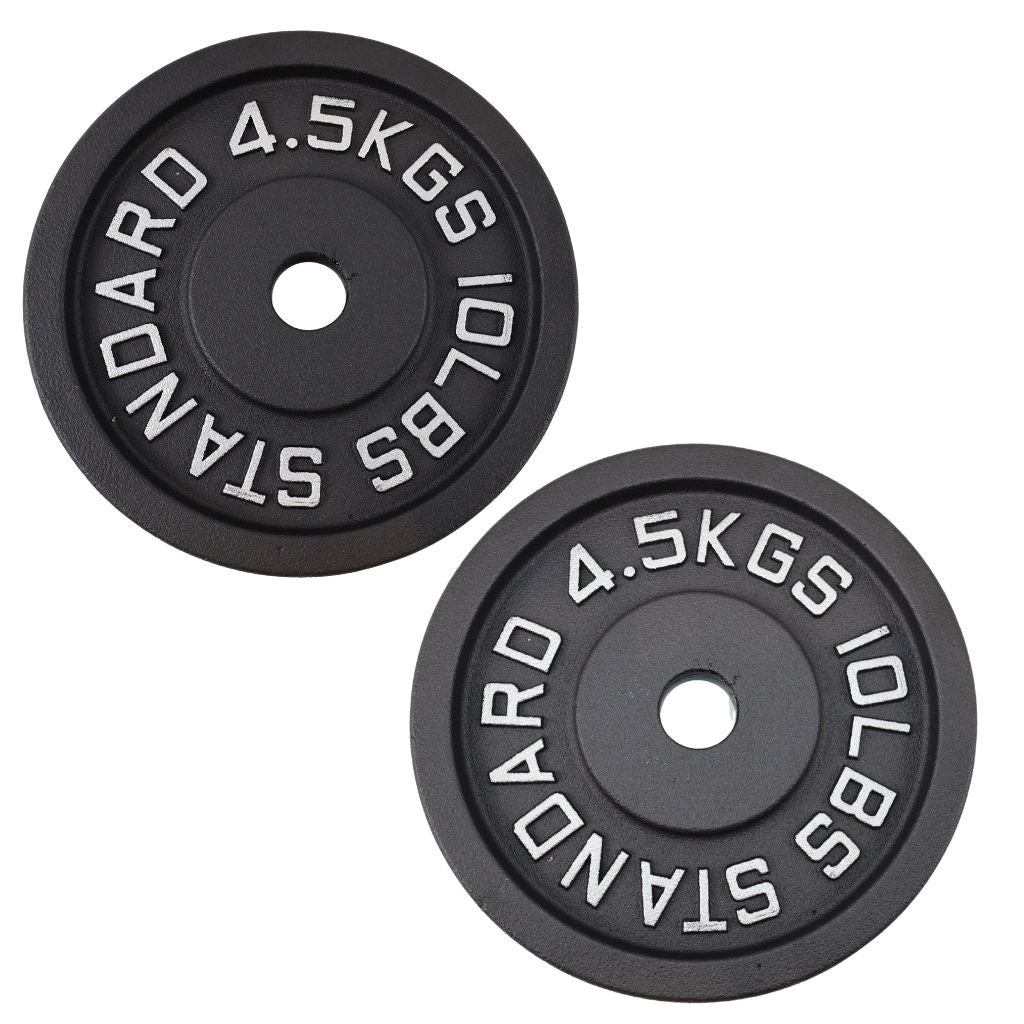 2 x 4,5 kg, Vægtskivesæt, Sort Metal, Ø30 mm - NORDIC POWER - Restparti