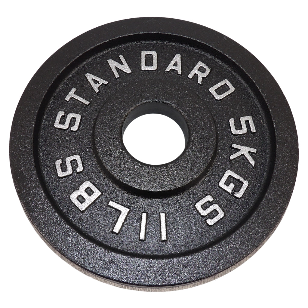 Vægtskive 5 Kg. Sort Metal 1 Stk. Ø50 mm  - NORDIC POWER