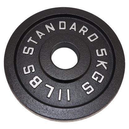Vægtskive 5 Kg. Sort Metal 1 Stk. Ø50 mm  - NORDIC POWER