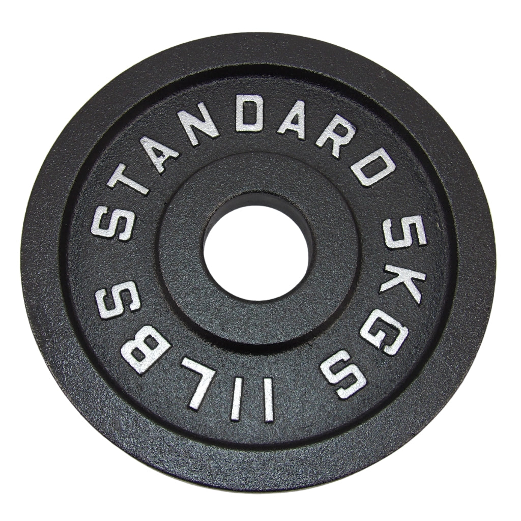Vægtskive 5 Kg. Sort Metal 1 Stk. Ø50 mm  - NORDIC POWER