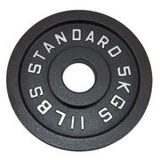 Vægtskive 5 Kg. Sort Metal 1 Stk. Ø50 mm  - NORDIC POWER