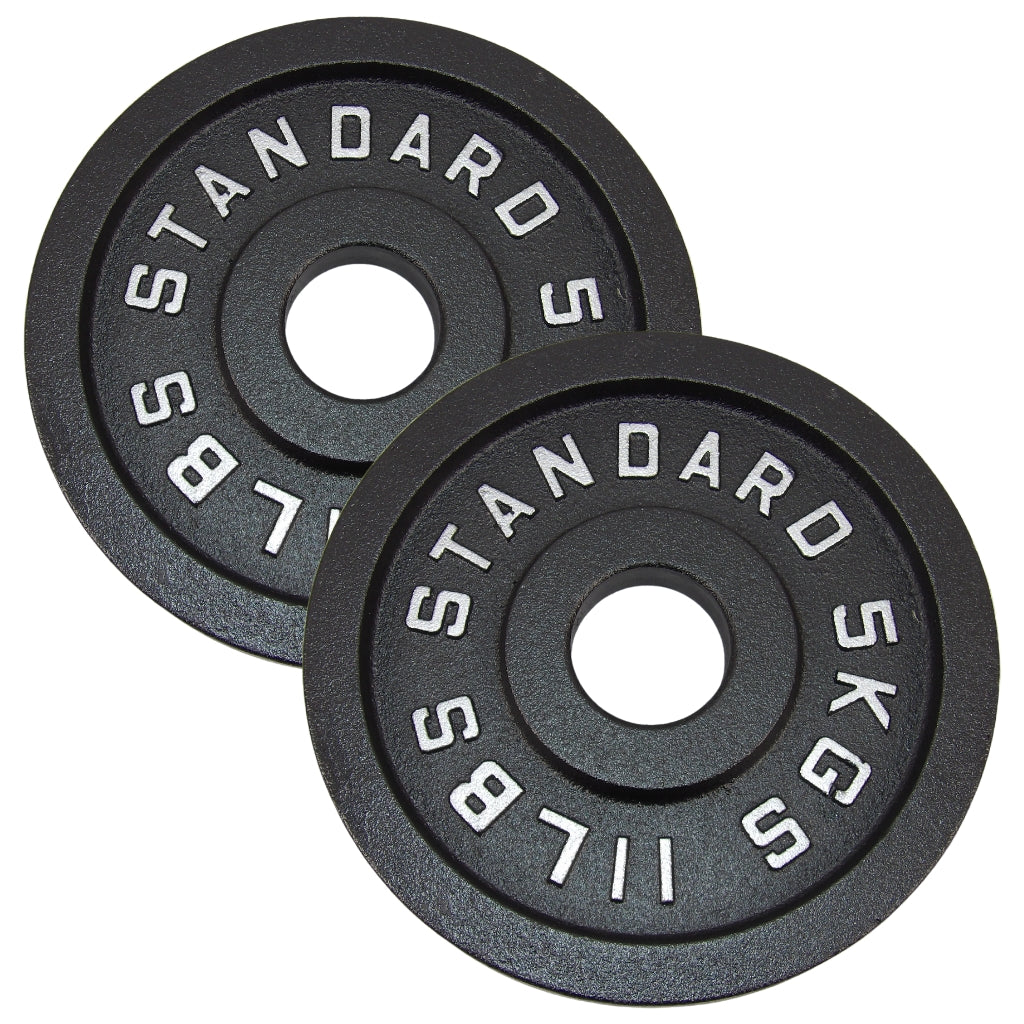 Vægtskive 5 Kg. Sort Metal 1 Stk. Ø50 mm  - NORDIC POWER