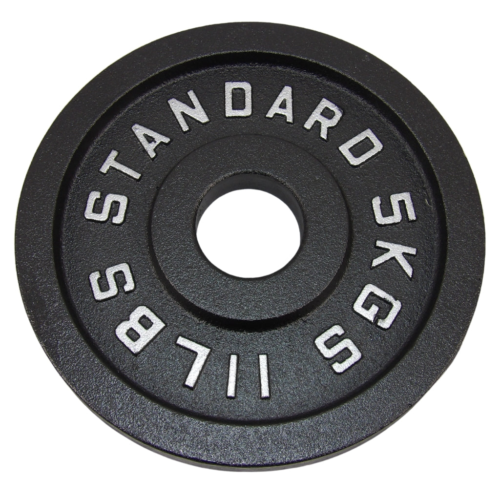 Vægtskive 5 Kg. Sort Metal 1 Stk. Ø50 mm  - NORDIC POWER