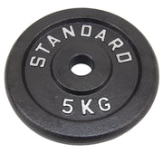 Vægtskive 5 kg, Sort Metal, Ø30 mm - NORDIC POWER
