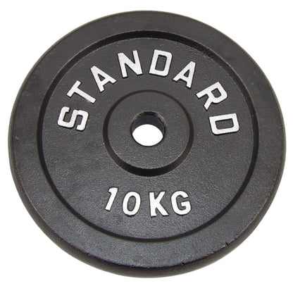 Vægtskive 10 kg, Sort Metal, Ø30 mm - NORDIC POWER