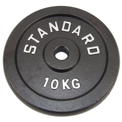 Vægtskive 10 kg, Sort Metal, Ø30 mm - NORDIC POWER