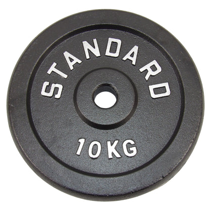 Vægtskive 10 kg, Sort Metal, Ø30 mm - NORDIC POWER