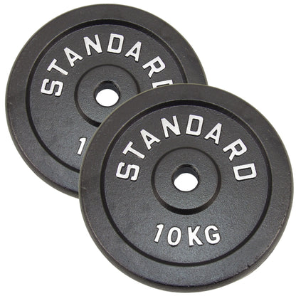 Vægtskive 10 kg, Sort Metal, Ø30 mm - NORDIC POWER