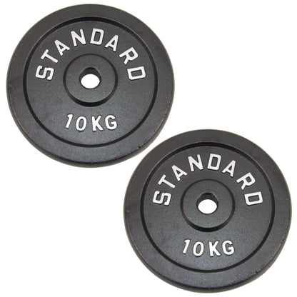 Vægtskive 10 kg, Sort Metal, Ø30 mm - NORDIC POWER