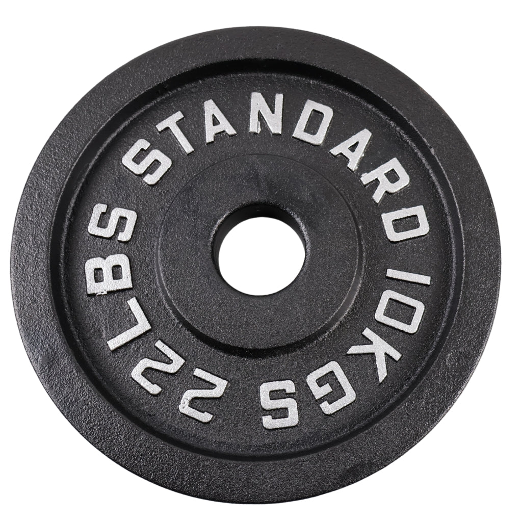 Vægtskive 10 Kg. Sort Metal 1 Stk. Ø50 mm - NORDIC POWER