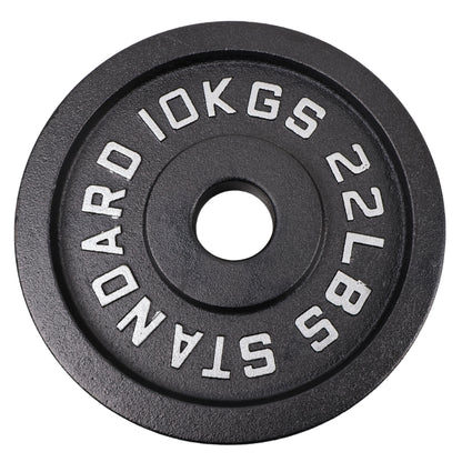 Vægtskive 10 Kg. Sort Metal 1 Stk. Ø50 mm - NORDIC POWER