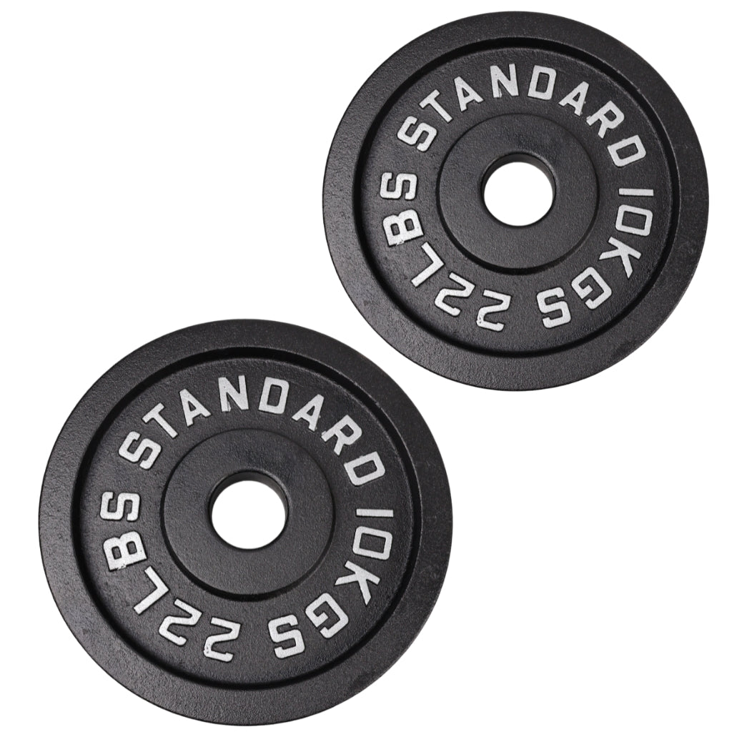Vægtskive 10 Kg. Sort Metal 1 Stk. Ø50 mm - NORDIC POWER