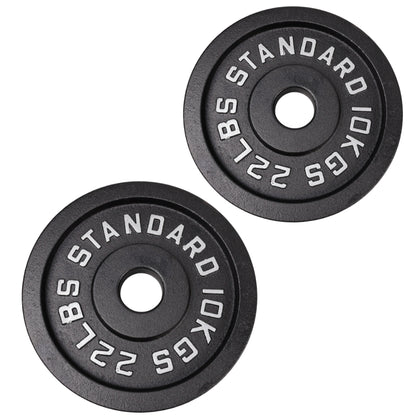 Vægtskive 10 Kg. Sort Metal 1 Stk. Ø50 mm - NORDIC POWER