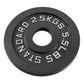 Vægtskive 2,5 Kg. Sort Metal 1 Stk. - Ø50 mm - NORDIC POWER