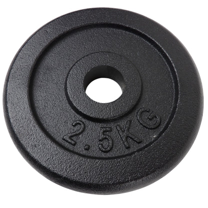 Vægtskivesæt 2 x 2.5 kg. Sort Metal, Ø30 mm - NORDIC POWER