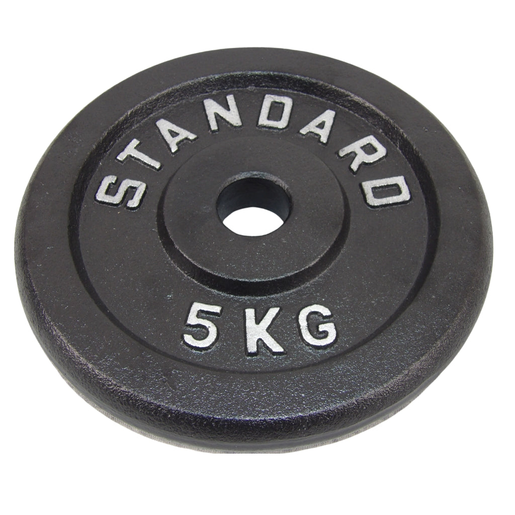 Vægtskive 5 kg, Sort Metal, Ø30 mm - NORDIC POWER