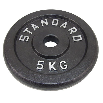 Vægtskive 5 kg, Sort Metal, Ø30 mm - NORDIC POWER