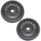 Vægtskive 5 kg, Sort Metal, Ø30 mm - NORDIC POWER