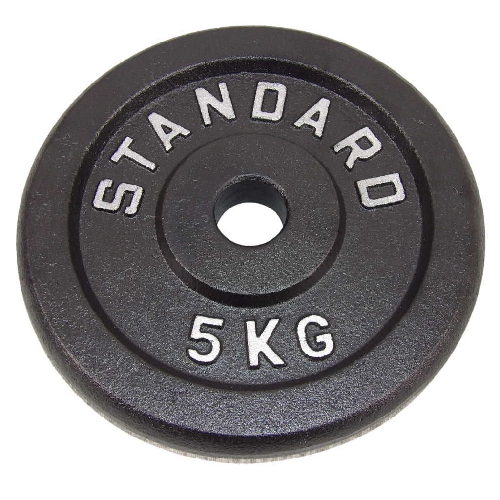 Vægtskive 5 kg, Sort Metal, Ø30 mm - NORDIC POWER