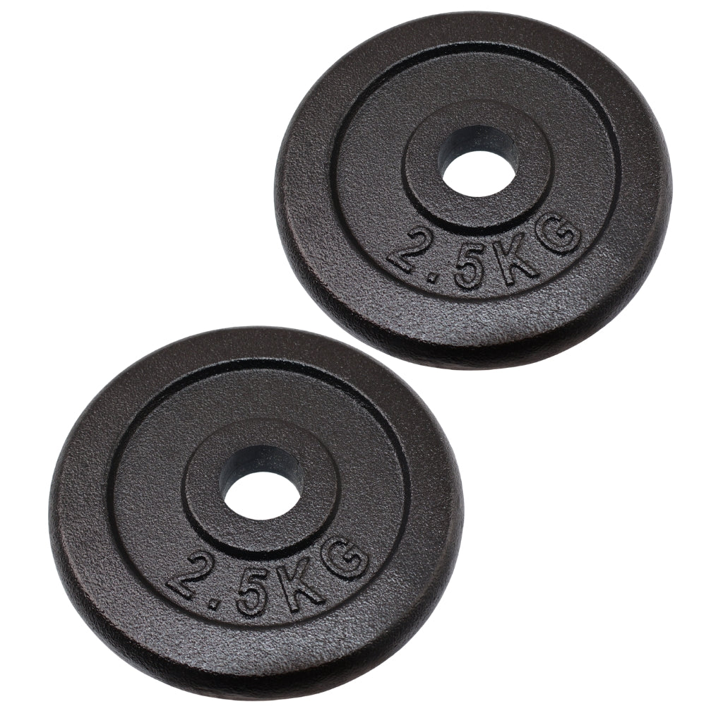 Vægtskivesæt 2 x 2,5 kg, Sort Metal, Ø30 MM - NORDIC POWER - Rest parti