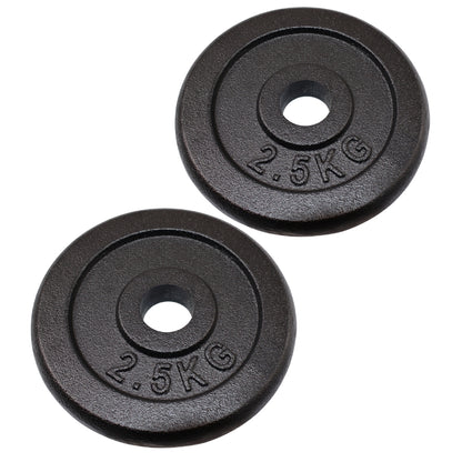 Vægtskivesæt 2 x 2,5 kg, Sort Metal, Ø30 MM - NORDIC POWER - Rest parti