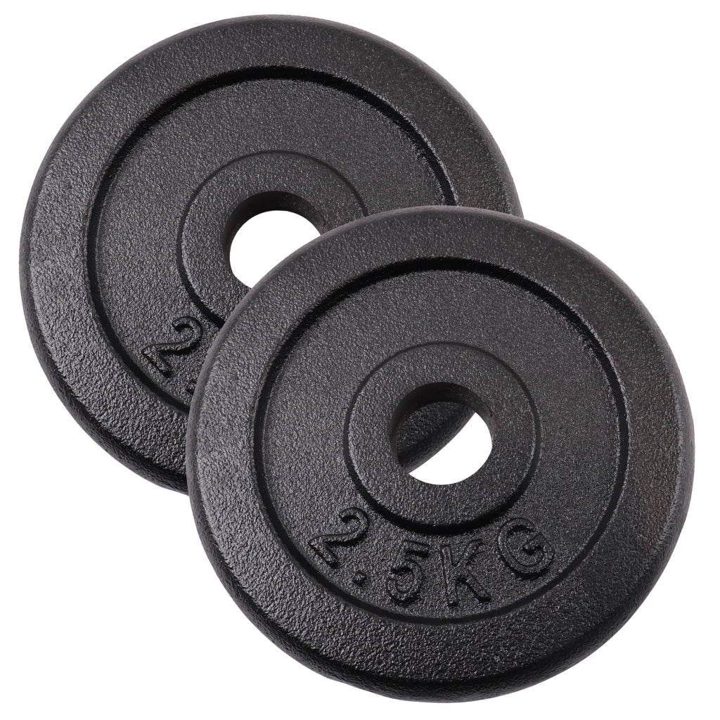 Vægtskivesæt 2 x 2,5 kg, Sort Metal, Ø30 MM - NORDIC POWER - Rest parti