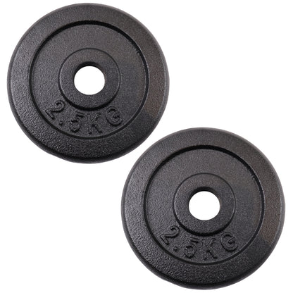 Vægtskivesæt 2 x 2,5 kg, Sort Metal, Ø30 MM - NORDIC POWER - Rest parti