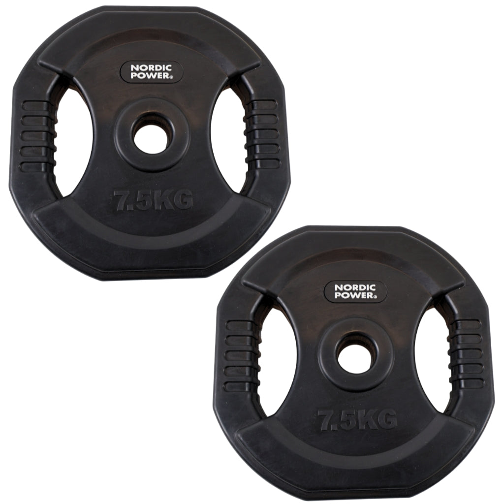 Bodypump Vægtskive 7,5 kg. Sort PRO - NORDIC POWER - 1 Stk - Ø30 mm.