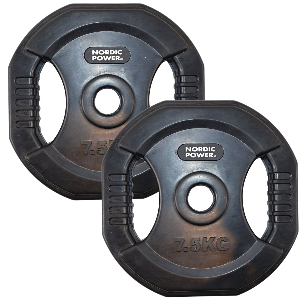 Bodypump Vægtskive 7,5 kg. Sort PRO - NORDIC POWER - 1 Stk - Ø30 mm.