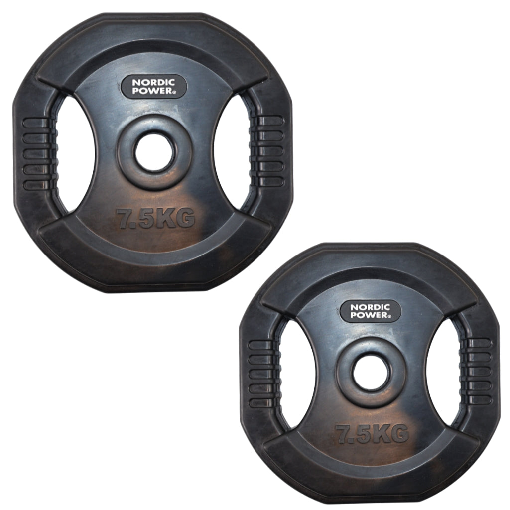 Bodypump Sæt 35 kg, PRO - Med Sorte 7,5kg. Skiver - NORDIC POWER - Ø30 mm