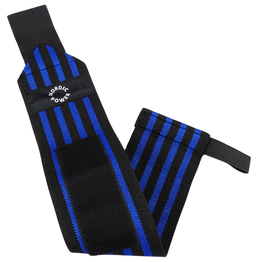 Håndledsstøtte - Wrist Wrap Blå / Sort 2 Stk - NORDIC POWER - Tilbud