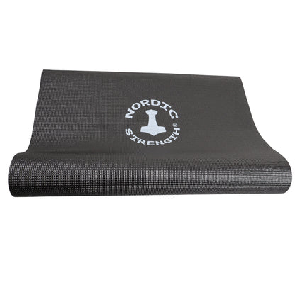 Yogamåtte Sort 6 mm. NORDIC POWER - Skarp pris
