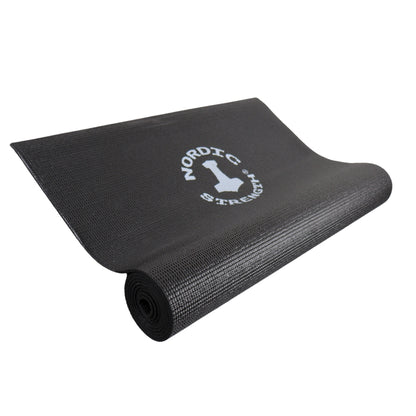 Yogamåtte Sort 6 mm. NORDIC POWER - Skarp pris